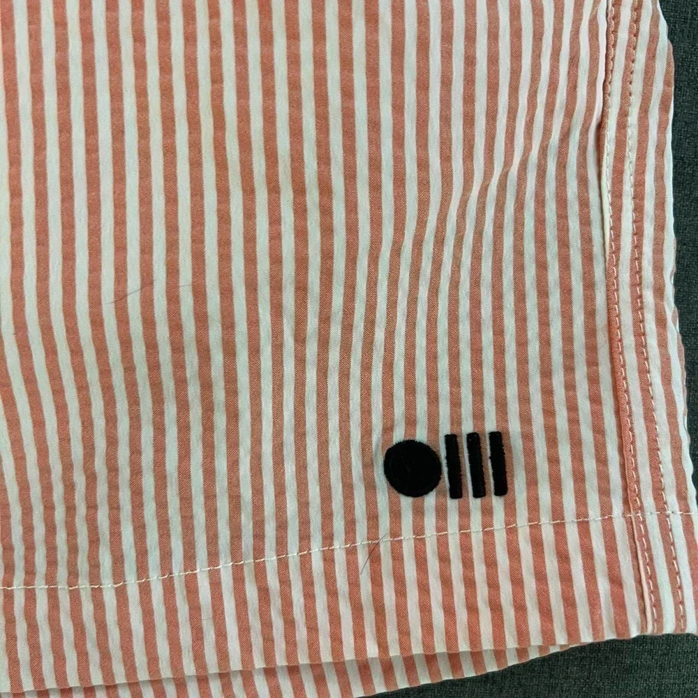 Solid & Striped XXL $125 Classic Swim Trunk Pink Seersucker NWT 4